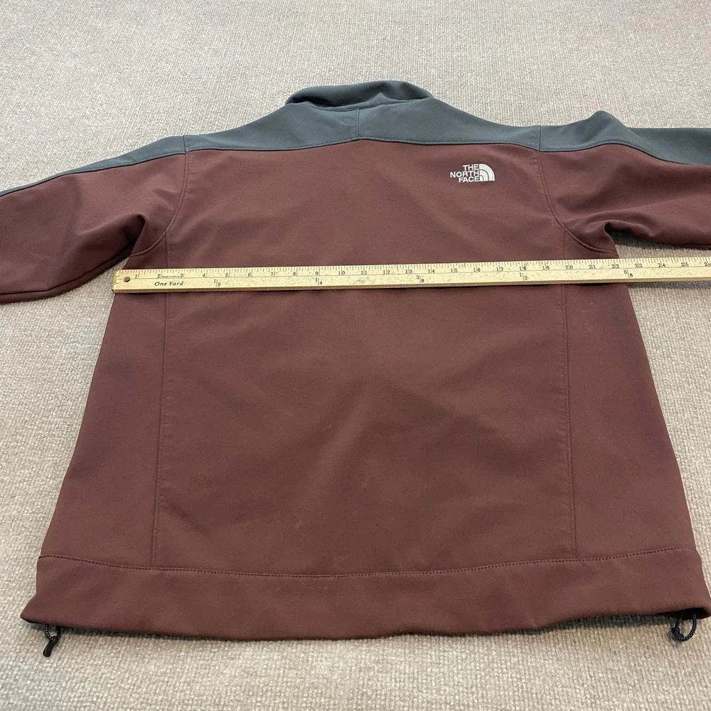 The North Face TNF Apex Jacket Mens Medium Brown Softshell Full Zip Hiking